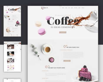 Wordpress响应式咖啡奶茶企业网站主题模板aromacafe主题