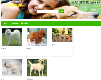 绿色简洁风格PHP宠物领养网站系统源码