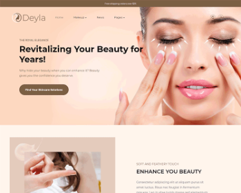 Shopify响应式女性化妆护肤品跨境电商网店主题模板Deyla