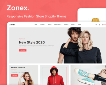 Shopify多用途时尚服装品牌跨境电商外贸商城主题模板Zonex