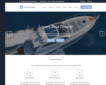 WordPress游艇租售企业网站主题模板Yacht Charter