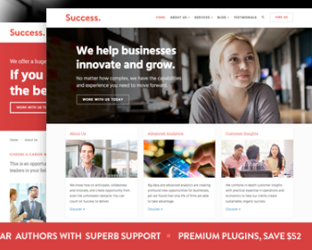 WordPress商业和专业服务企业网站主题模板Success
