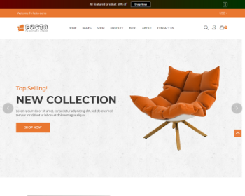 Shopify响应式沙发桌椅家具商城主题模板Fusta