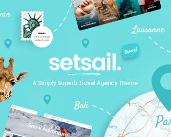WordPress响应式旅行旅游预订类网站主题模板SetSail