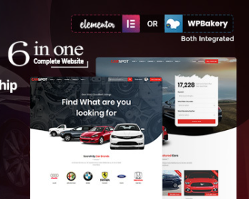 WordPress大气响应式汽车交易销售网站主题模板CarSpot