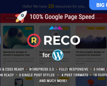 WordPress高性能杂志博客资讯网站主题模板Reco
