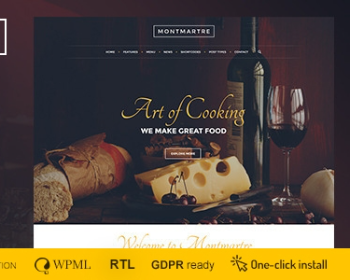 WordPress咖啡食品餐饮企业网站主题模板Montmartre