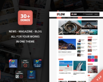 WordPress新闻杂志博客资讯主题模板Flow News