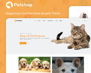 shopify宠物用品食品外贸商城网站主题模板Petshop