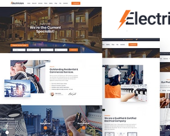 WordPress电工电力服务企业网站主题模板Electrician