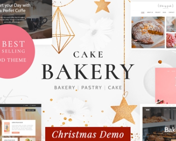 WordPress面包饼干食品商城网站主题模板Sweet Cake