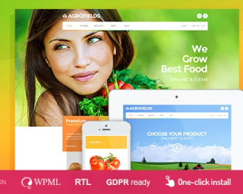 WordPress水果蔬菜食物食品商城网站主题模板Agrofields