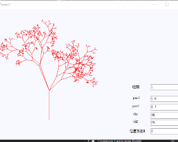 简单的C#画出一棵树源码 递归算法实例